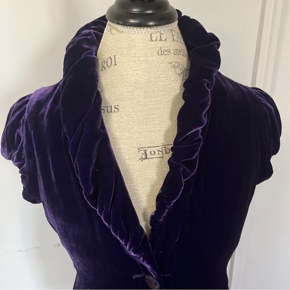 Armani Exchange NWT purple velvet top - Picture 2 of 14